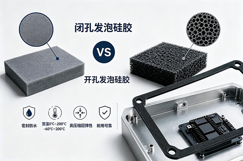 閉孔發泡硅膠 VS 開孔發泡硅膠
