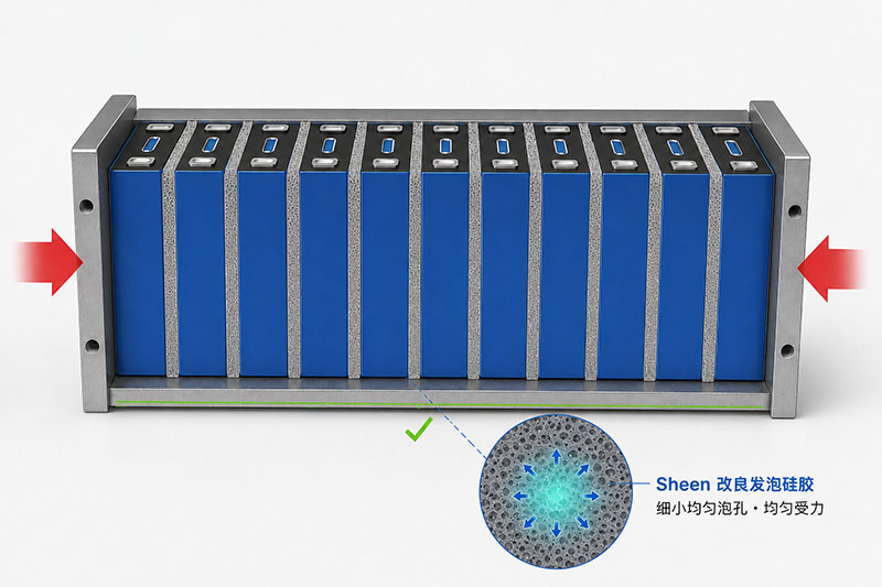 閉孔發泡硅膠在新能源汽車電池包中的應用.jpg